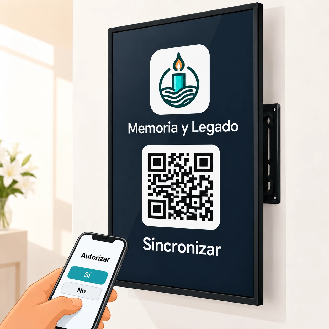 Sincronización del homenaje mediante código QR